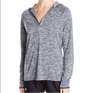 NWT under armour tech long sleeve hoodie M workout gray lululemon running top